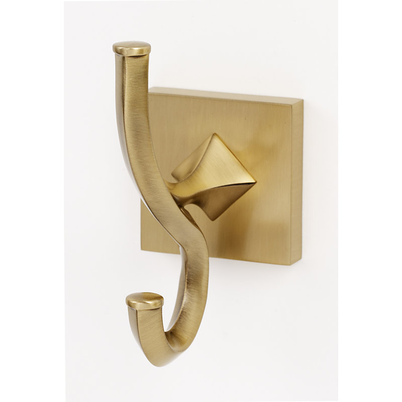 Single Robe Hook, Satin Brass