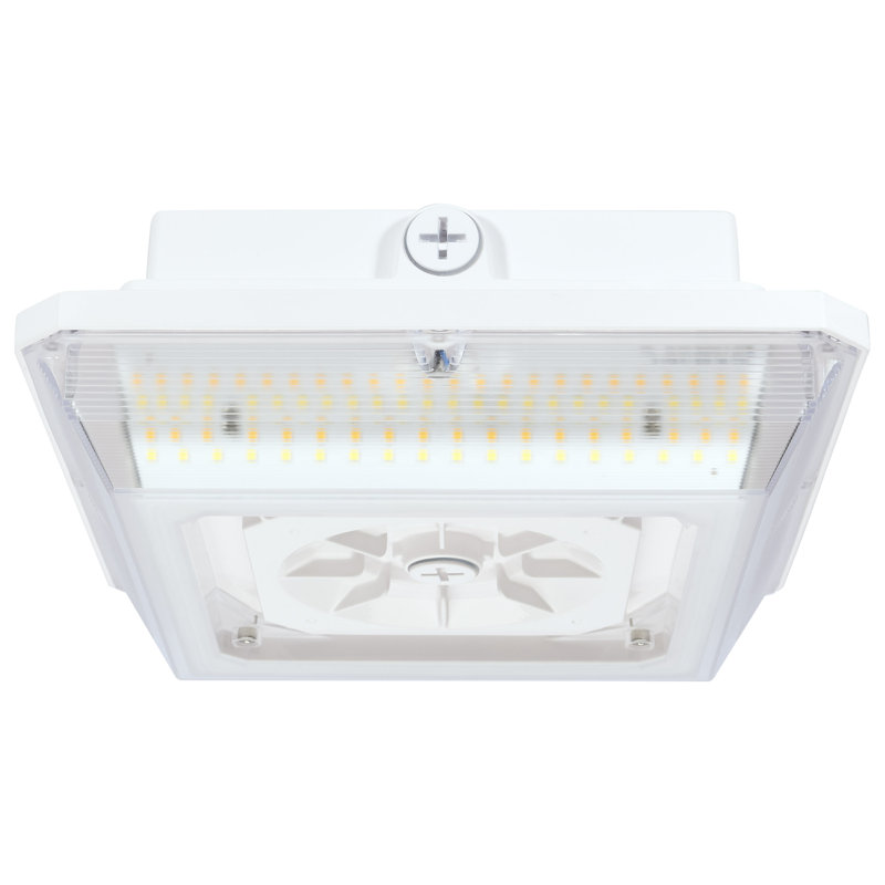 Dimmable Square Flush Mount, White