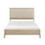 Meuble de chambre à coucher moderne avec très grand lit capitonné moderne brun clair-1568010279