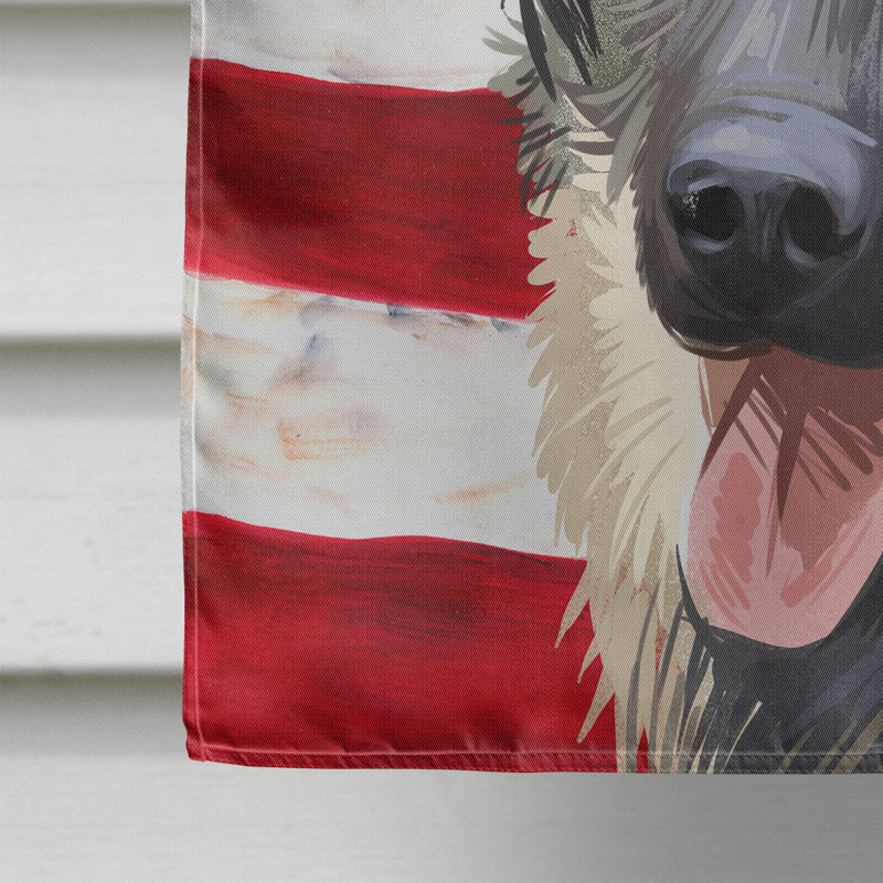 Polyester à 2 côtés 28 x 40 po drapeau maison, Berger lapon