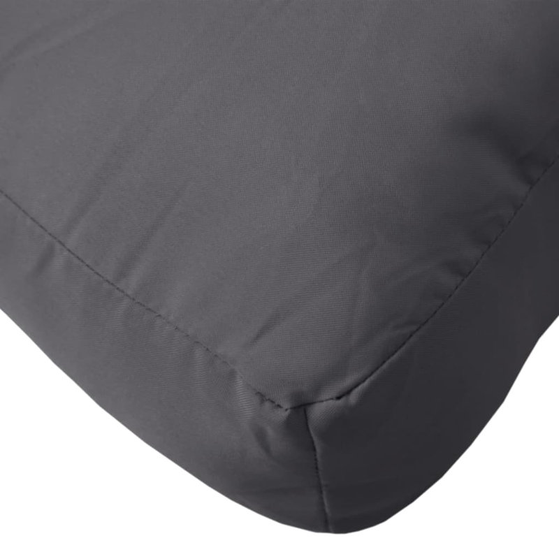 vidaXL Pallet Cushion Anthracite Polyester Standard, 23.6" x 23.6" x 4.7", Anthracite