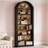 Spacious Display Shelving,Freestanding Bookshelf,Arched Bookcase-122821563