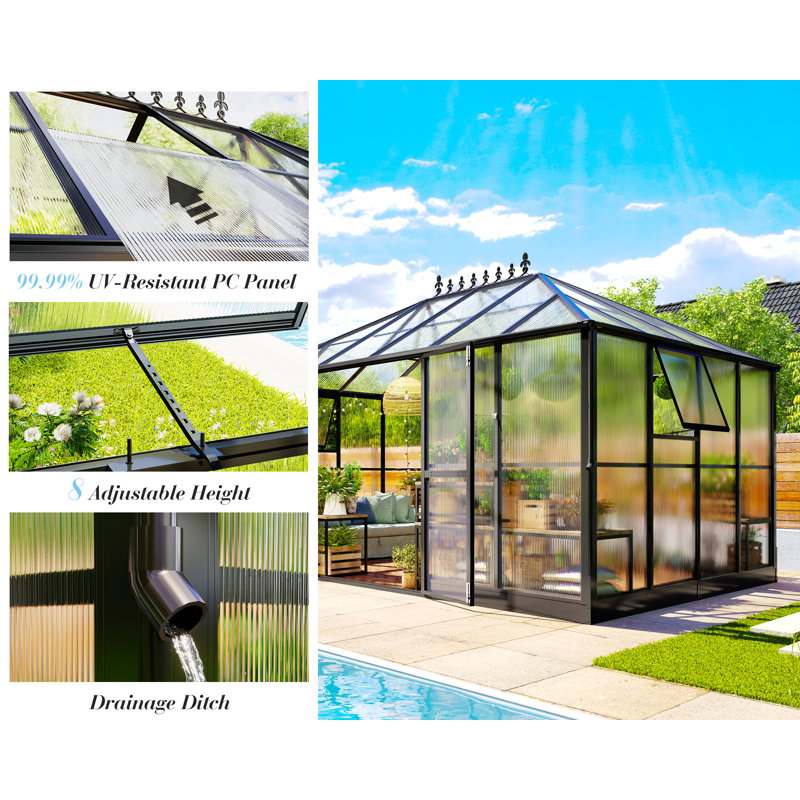 14' W x 9.5' D Learn-to Greenhouse