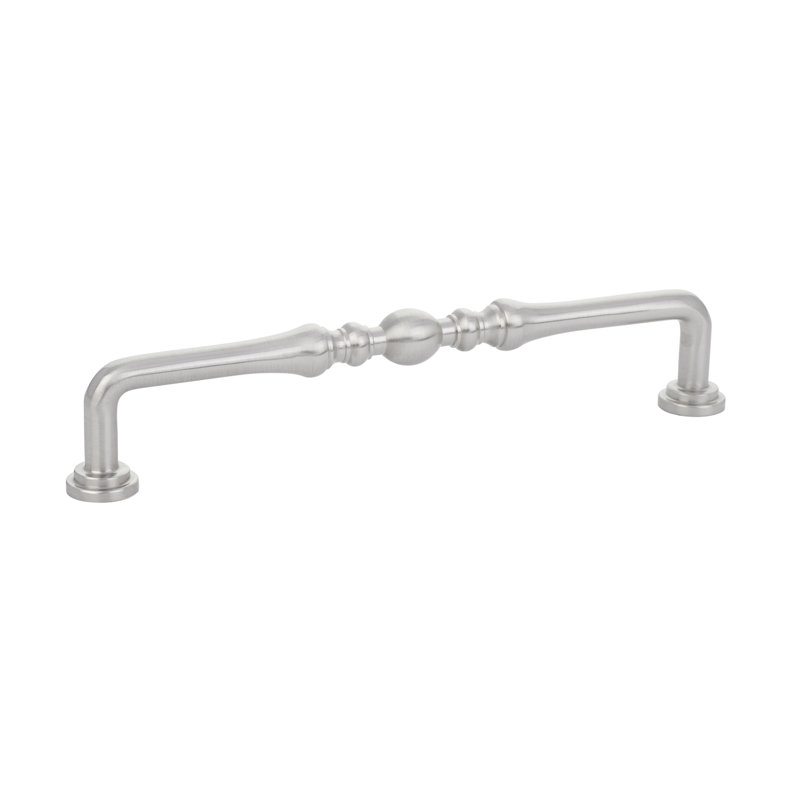Spindle 6" Center to Center Bar Pull, Satin Nickel, 6"