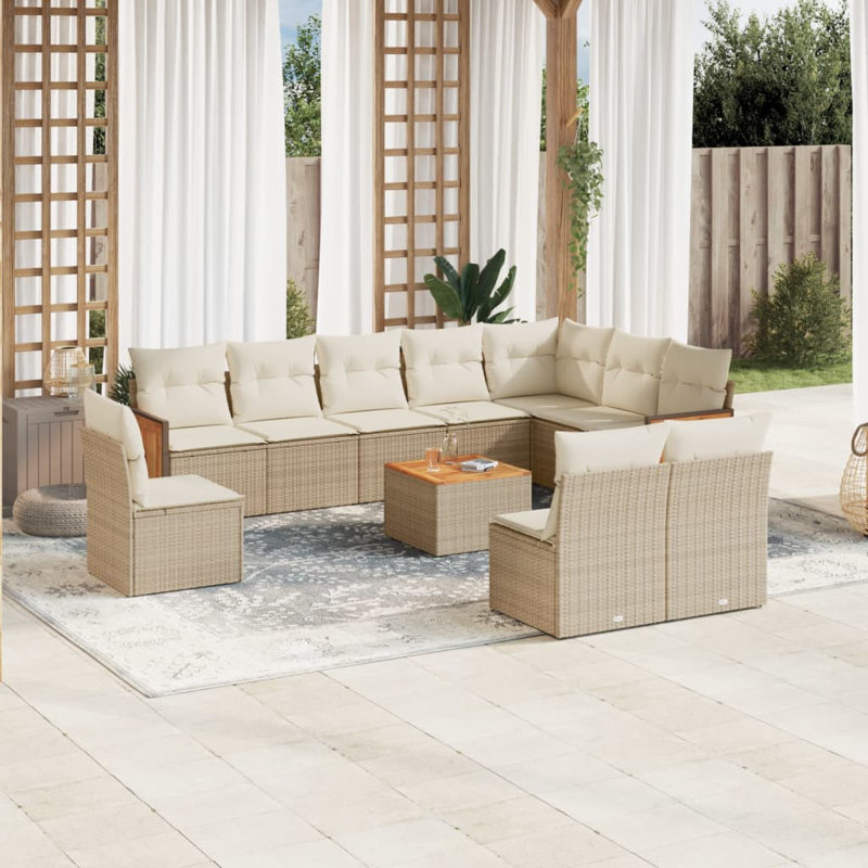 Vidaxl Garden Sofa Set Beige