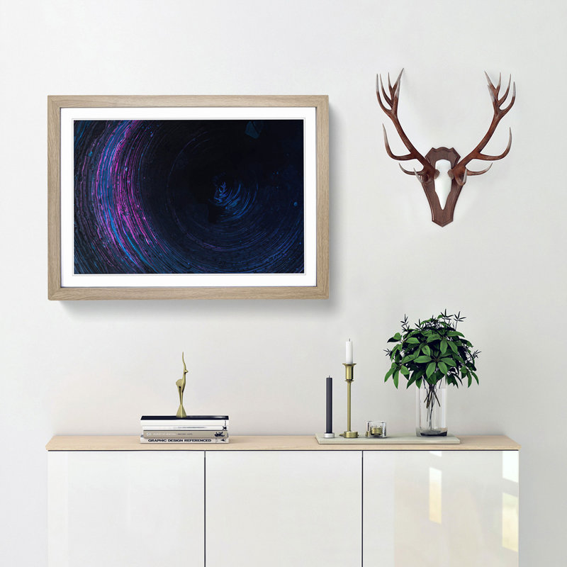 Heading Forward in Abstract - Picture Frame Painting Print, Oak Framed, 48cm H x 65cm W x 2cm D