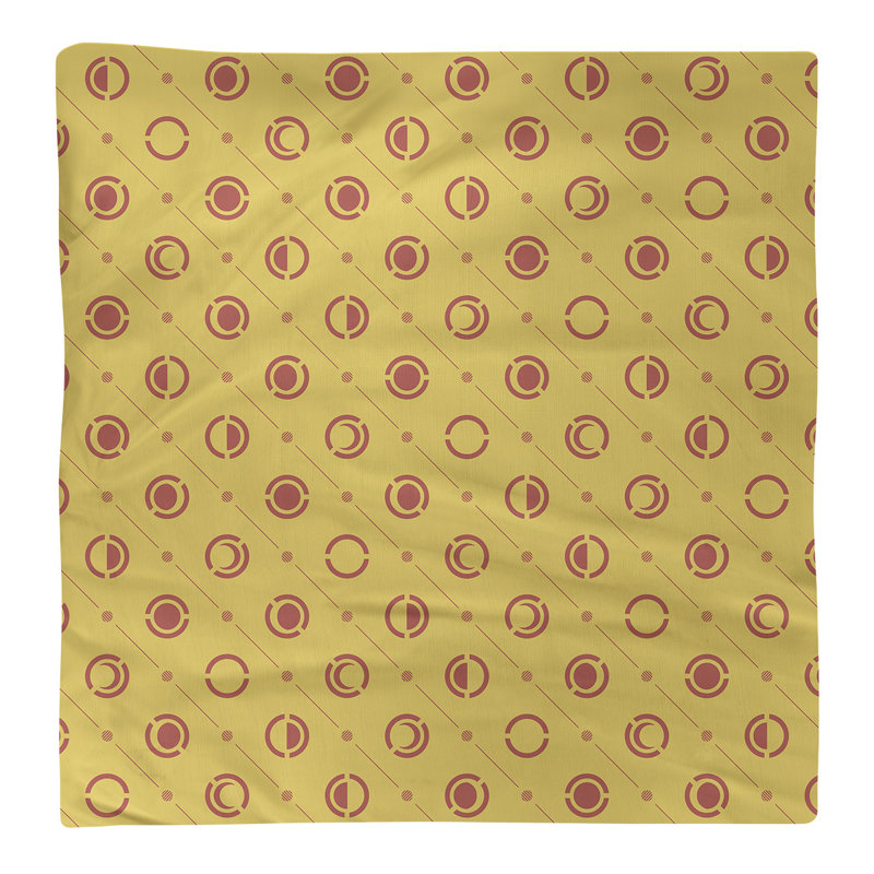 Serviette de coton deux couleurs en lune à phases Noira Gothard, H 0,1 po x l 10 po x P 10 po, Jaune / Rose, Sergé de coton