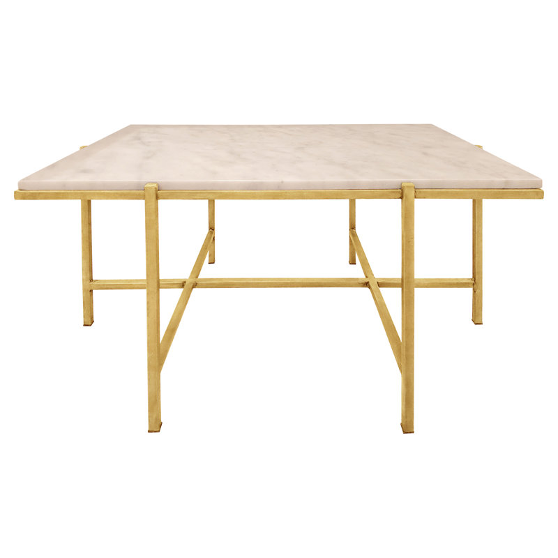William 6 Legs Coffee Table, Gold Leaf