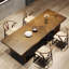 Table de salle à manger en bois massif noisette-574769877