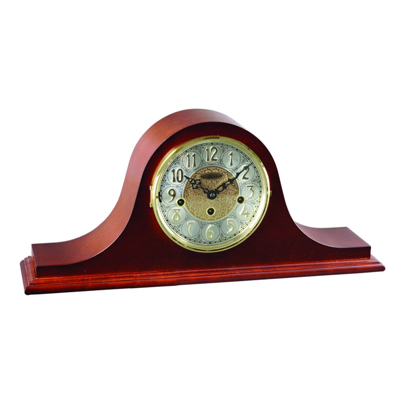 Tambour Solid Wood Mechanical Clock, Cherry