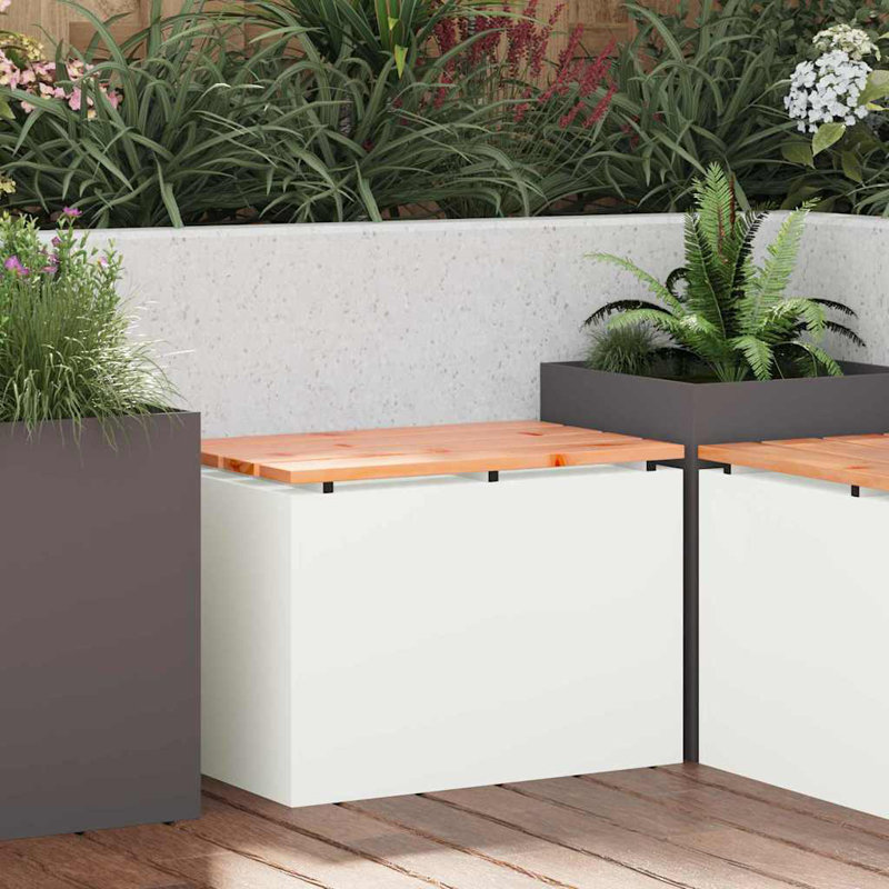 Outdoor Bench, 43cm H x 60cm W x 40cm D, White