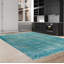 Tapis turquoise en laine noué à la main de conception unique 2000 pi 7 pi 1 po x 10 pi 8 polliemae