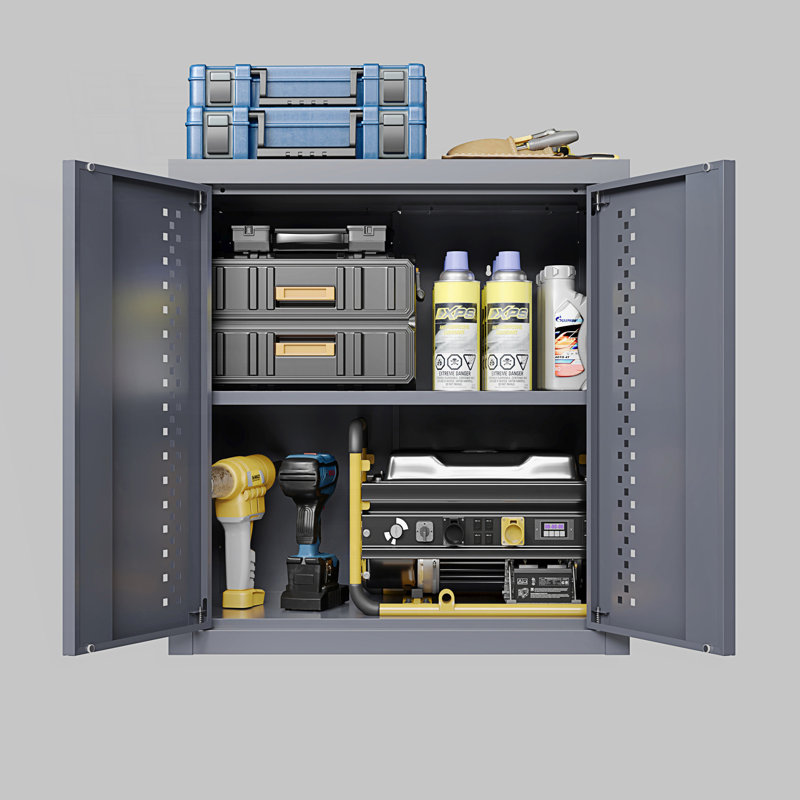 Armoire de rangement murale en métal avec porte