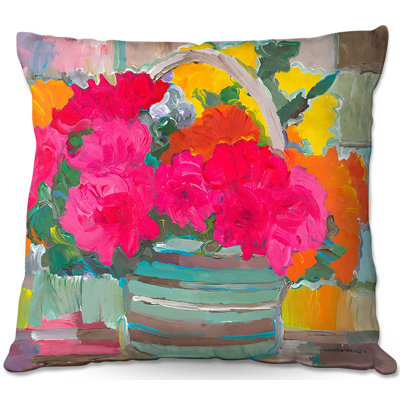 Couch Bouquet Flowers Throw Pillow