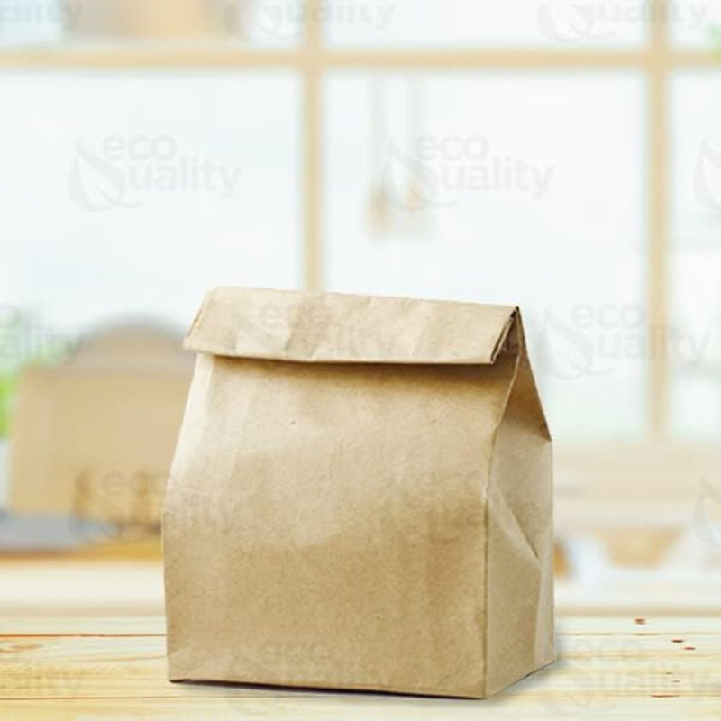 Sacs en papier kraft brun Ecoqualité de 25 lb, pour les collations, le déjeuner, les sacs-cadeaux, l'épicerie et les produits (3000)