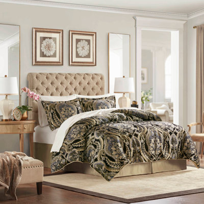 4 Piece Chenille Comforter Set King