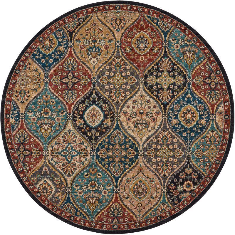Bannack Geometric Indoor Rug, Round 7'5"