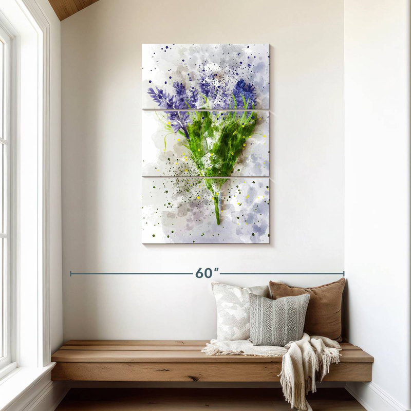 Harnek Wispy Lavender, 45" H x 28" W