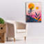 «Pink Midcentury Original Exclusive Geometric Moon And Sun 4» par Momart, art mural sur toile-1933664673