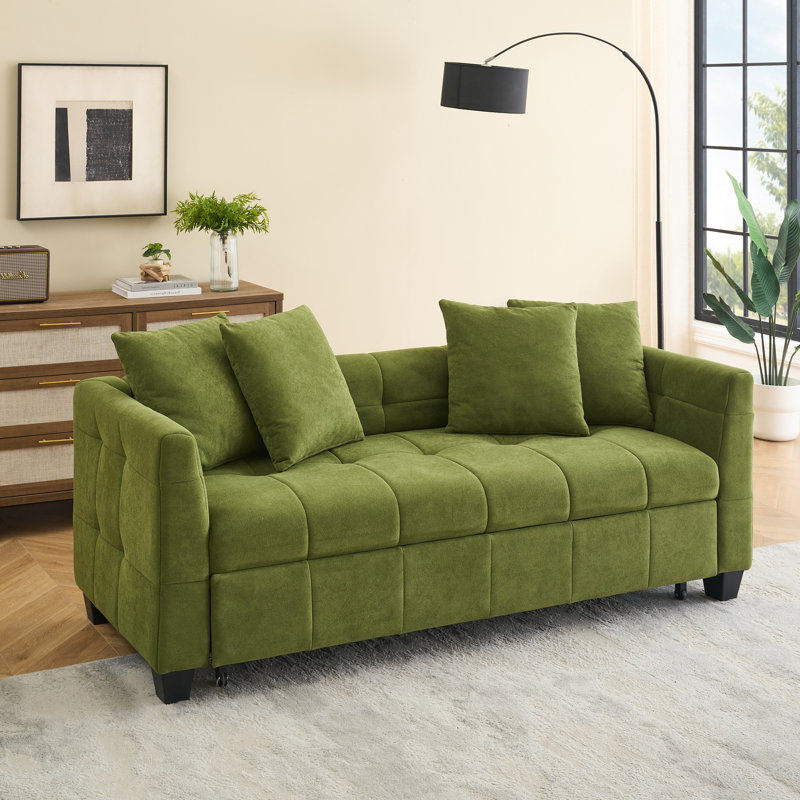 Lit de jour pliant rembourré 78 ", Vert