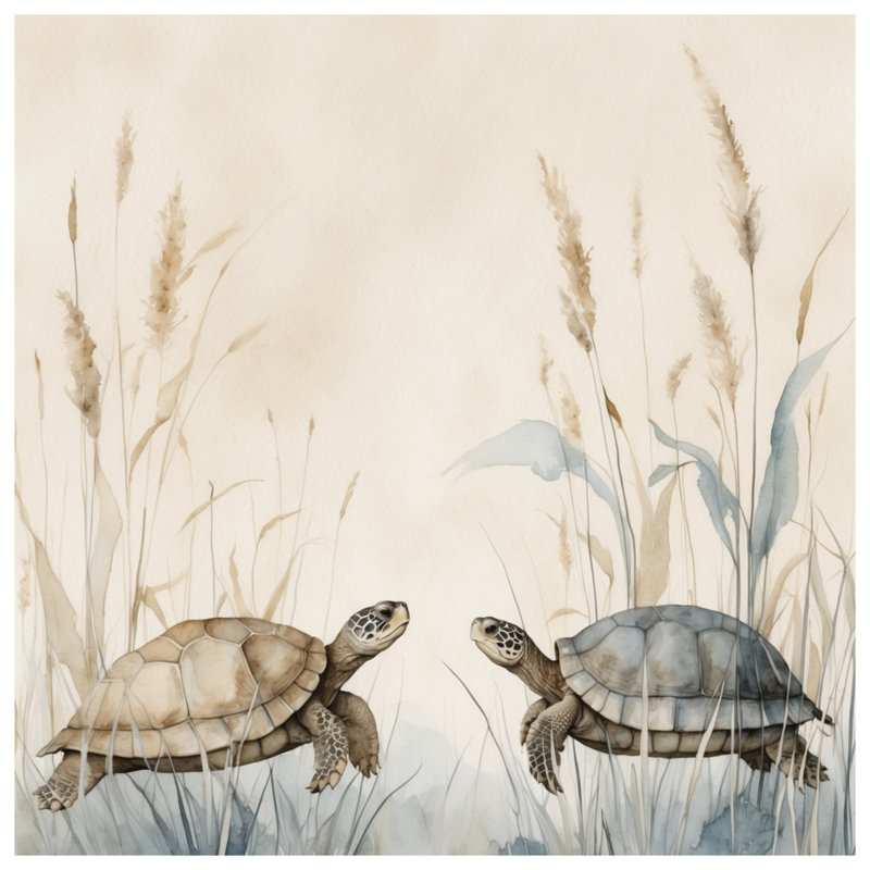 Tapis de bain Tortues dans l'herbe, L 34 po x L 21 po
