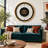 THE GEARS CLOCK Wall Clock with Real Moving Gears SP-LI_ 32 in Round BLACK-WOOD