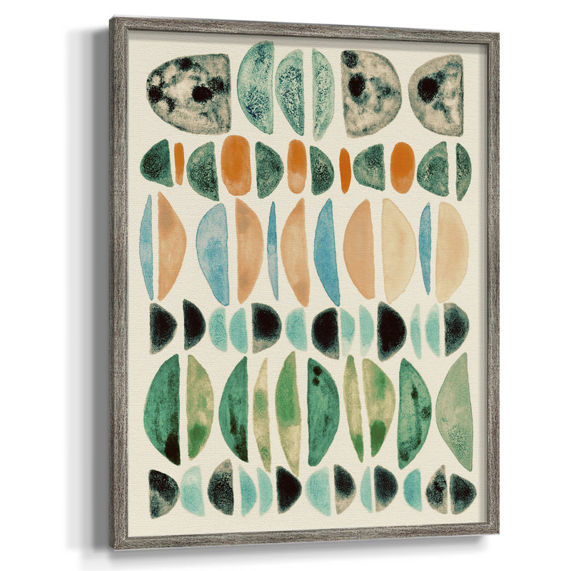 Semi Stack III Framed Print - Solid Wood, 21" H x 17" W
