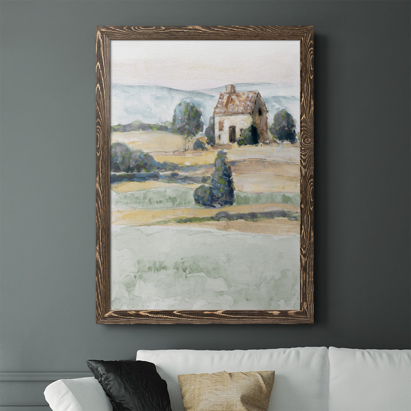 À la campagne II, H 43,5 po x l 31,5 po x P 1 po, Noyer