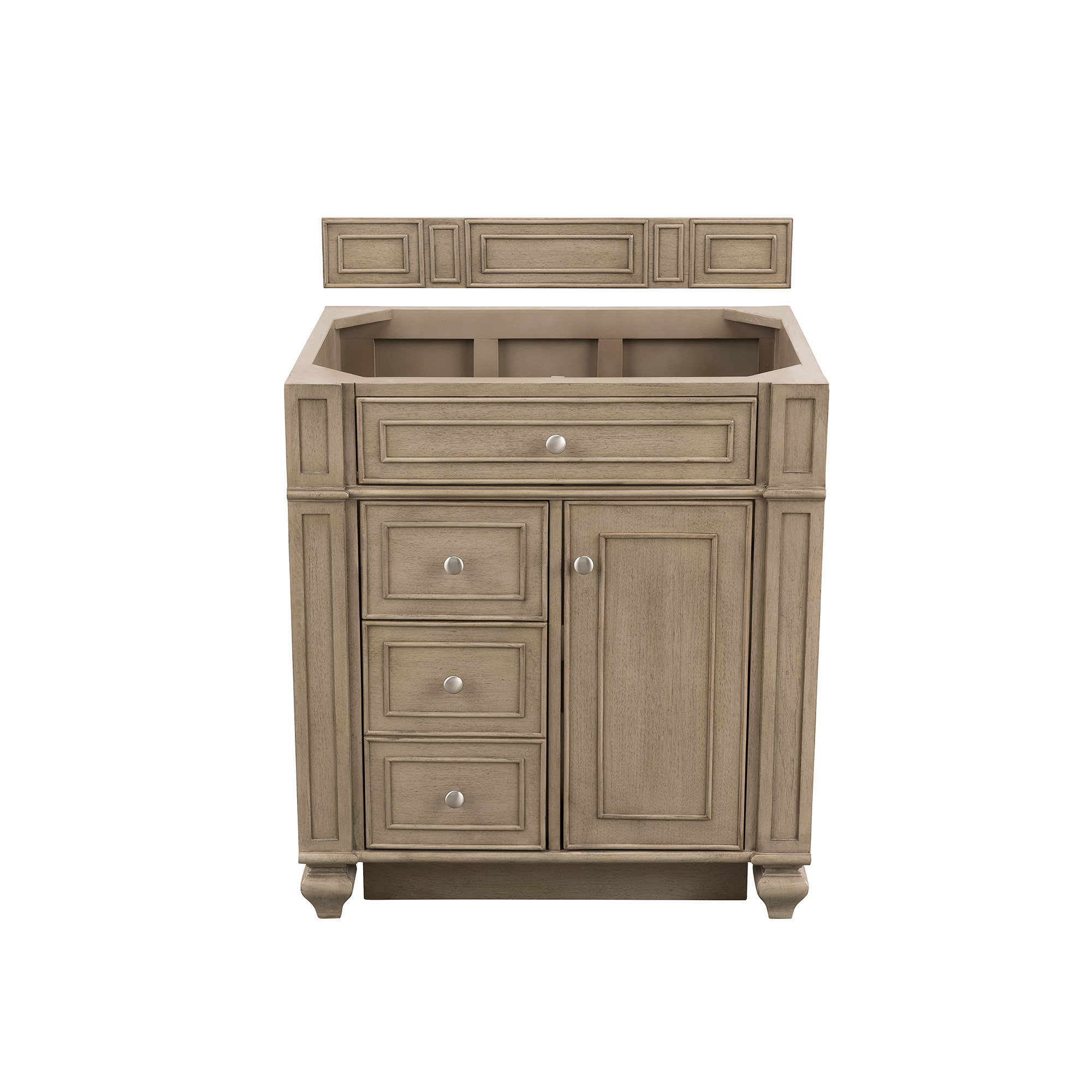 Bristol 30'' W Single Vanity, Arctic Fall, Whitewashed Walnut, 8" Widespread