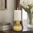 Aurelia Ribbed Contour 5" Gold Ceramic Candle Holder-1828706653