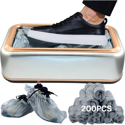 Automatic Shoe Covers Dispenser With 200Pcs Non-Slip Disposable Shoe Covers, User-Friendly Shoe Covers Machine For Home, Mall, Laboratory