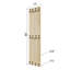 Porte de grange pliante en bois massif de style Mid-Bar 4 panneaux avec quincaillerie - assemblage requis-113300523-100518292
