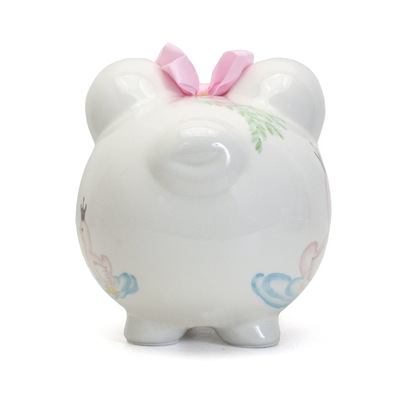 Serena The Swan Ceramic Piggy Bank with Crown