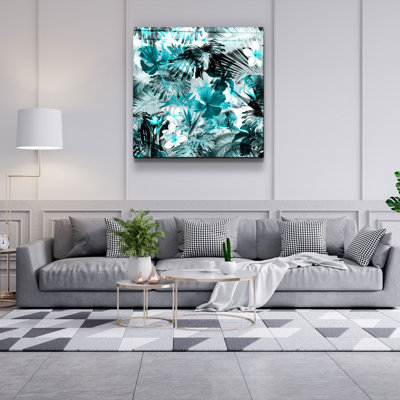 Élégante peinture décorative en verre trempé, 40 x 40 po | 100% verre trempé, épaisseur: 0,16 pouce | Impression UV pour des couleurs éclatantes et une durabilité | Parfait pour la décoration intérieure et les amateurs d'art