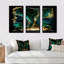 " Abstract Geode Marble Green And Blue I " 3 - Pieces-87914594-87914595