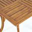 Table de salle à manger d'extérieur carrée en bois d'acacia - Durable, élégante et parfaite pour les aménagements de patio