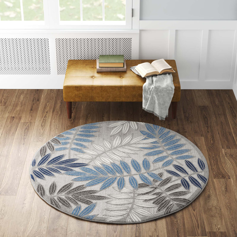 Adiya Floral Indoor Rug, Round 7'10"