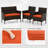 8 Pcs Patio Furniture Set With Washable Cushions And Tempered Glass Coffee Table-1859863421