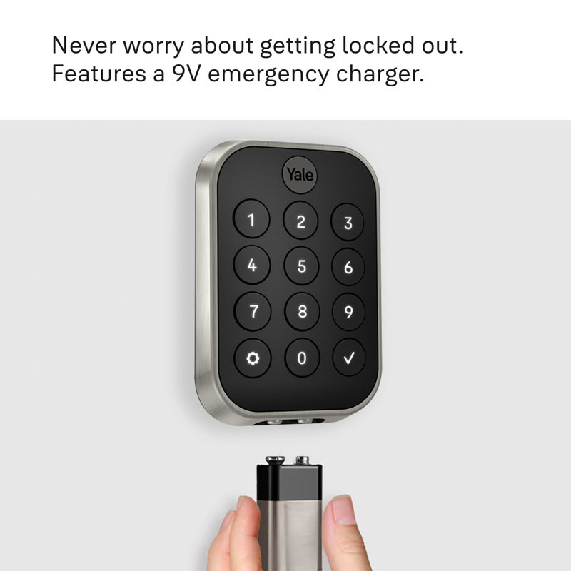 Verrou intelligent sans clé Yure Assure Lock 2 de Yale, Laiton éternel, Bluetooth