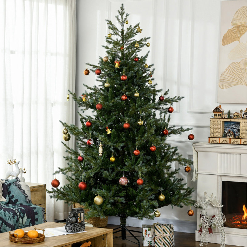 Arbre quandary de 57 po de largeur, 1288 branches, ouverture automatique, ignifuge, base en aluminium 7,5 pi