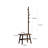 Shoe Stool With Cloth Hanger (Walnut)