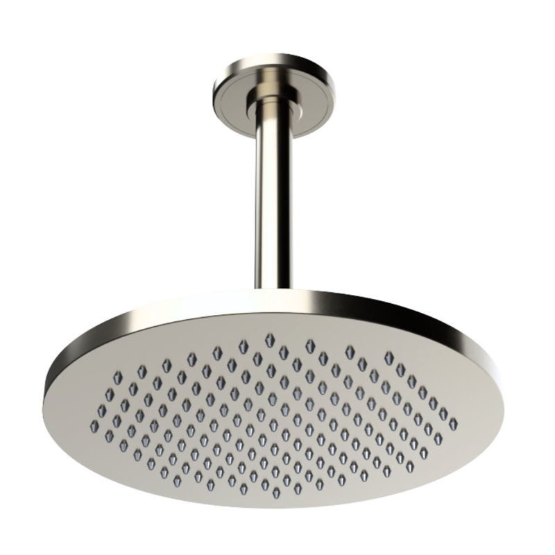 Rainstone Rainshower Head - Modern, 9.5", Polished Nickel