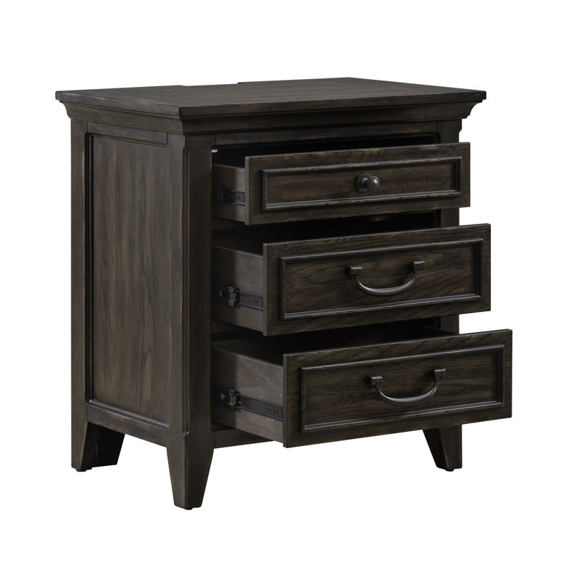 Trelawny King Panel Bed, Dresser & Mirror, Nightstand Bedroom Set, King, 4 Pcs: Bed, Nightstand, Dresser, Mirror