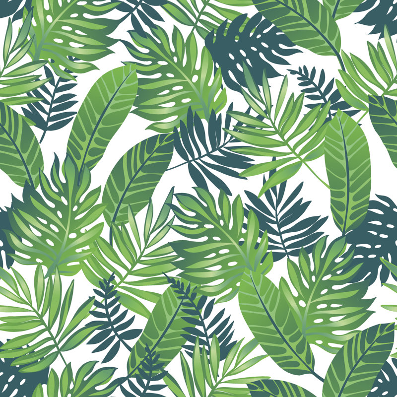 Tropical Pattern by Martyshova - Wrapped Canvas Print, 30cm H x 30cm W
