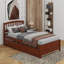 Lit plateforme simple en bois avec lit gigogne-211628363