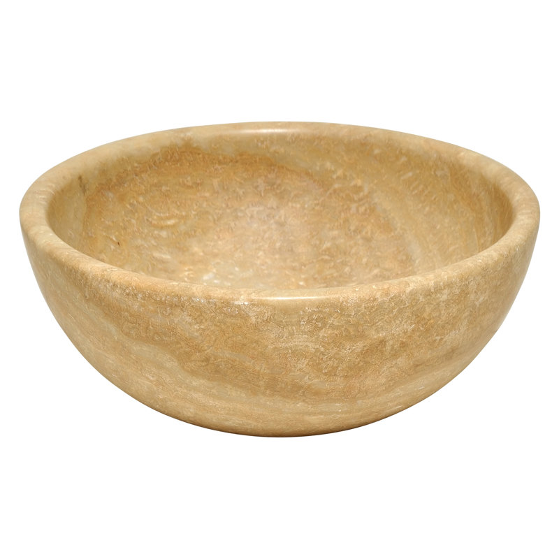 Casual Elements 16.5'' Beige Marble Circular Bathroom Sink