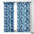 Lisa Argyropoulos Peony Silhouettes Blue Stripes 1pc Blackout Window Curtain Panel