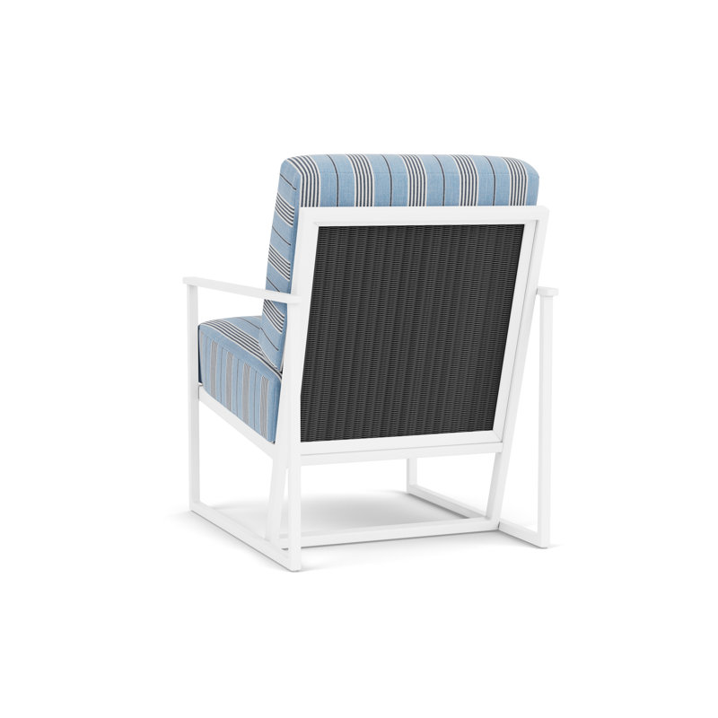 Summit Outdoor Lounge Chair, Matte White, Mink, Hansen Sky