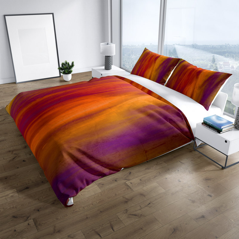 Ensemble de housse de couette Grunge Fire, Housse de couette très grand et 2 taies