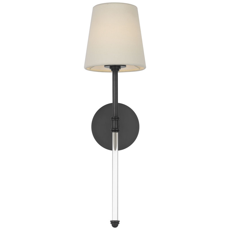 Suzanne Kasler Camille 20" Cordless Sconce with Linen Shade, Bronze